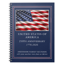 Personalisierter Patriotischer USA 250. Jahrestag Notizblock