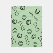 Personalisierter Pawprint und Knochenhungel Fleecedecke (Vorderseite)