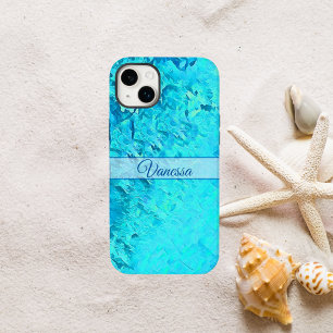 Personalisierter Pazifischer Blauer Name Case-Mate iPhone 14 Plus Hülle