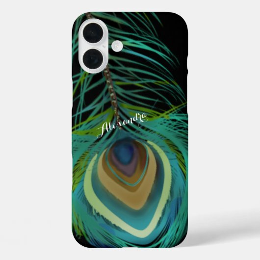 Personalisierter Peacock Feathers iPhone-Fall Case-Mate iPhone Hülle (Rückseite)