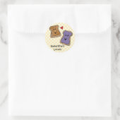 Personalisierter Peanut-Butter und Gelee-Aufkleber Runder Aufkleber (Tasche)