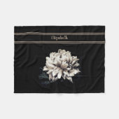 Personalisierter Peerdruck Schwarz Fleecedecke (Vorderseite (Horizontal))