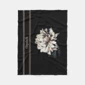 Personalisierter Peerdruck Schwarz Fleecedecke (Vorderseite)