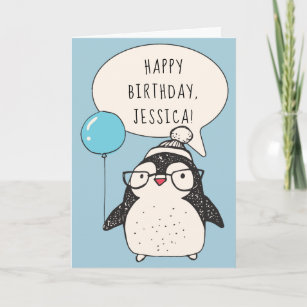 Pinguin Geburtstagskarten Zazzle De