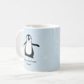 Personalisierter Penguin-Weihnachtsschnee Kaffeetasse (Vorderseite Links)