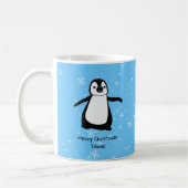 Personalisierter Penguin Weihnachtsschnee Kaffeetasse (Links)
