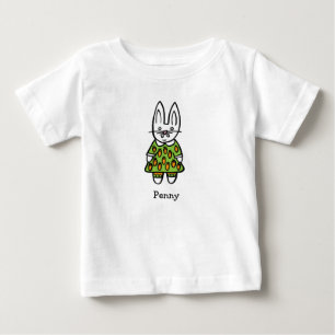 Personalisierter Penny der Hase Baby T-shirt