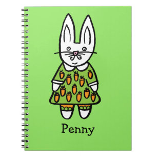Personalisierter Penny der Hase Notizblock