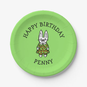 Personalisierter Penny der Hase Pappteller