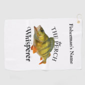 Personalisierter Perch Whisperer Angelhandtuch Golfhandtuch (Horizontal)