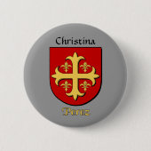 Personalisierter Perez Historischer Schild Button (Vorderseite)
