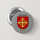 Personalisierter Perez Historischer Schild Button (Vorne & Hinten)