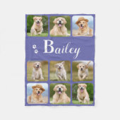 Personalisierter Pet Foto Collage Monogramm Hund L Fleecedecke (Vorderseite)