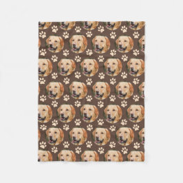 Personalisierter Pet-Foto-Musterhund Fleecedecke