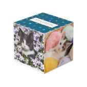 Personalisierter Pet Keepake für Katzen oder Hunde Würfel (Rückseite Schrägansicht)