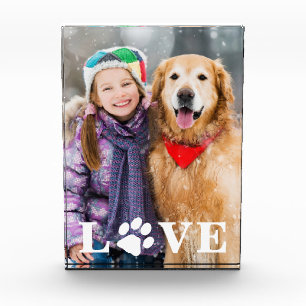 Personalisierter Pet Lover Liebe Pfosten Druckhund Fotoblock