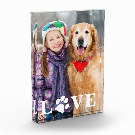 Personalisierter Pet Lover Liebe Pfosten Druckhund Fotoblock (Links)