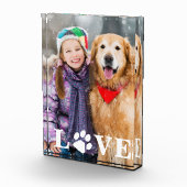 Personalisierter Pet Lover Liebe Pfosten Druckhund Fotoblock (Rechts)