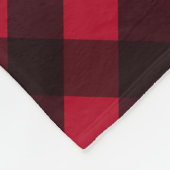 Personalisierter Pet Red Black Buffalo Karierter H Fleecedecke (Ecke)