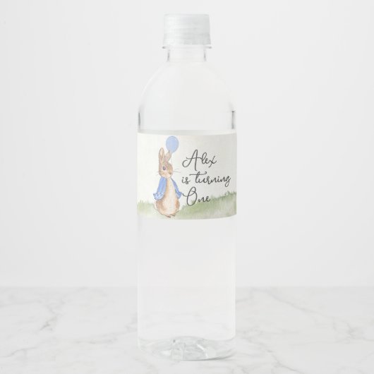 Personalisierter Peter Rabbit Wasserflaschen Wasserflaschenetikett (Vorderseite)
