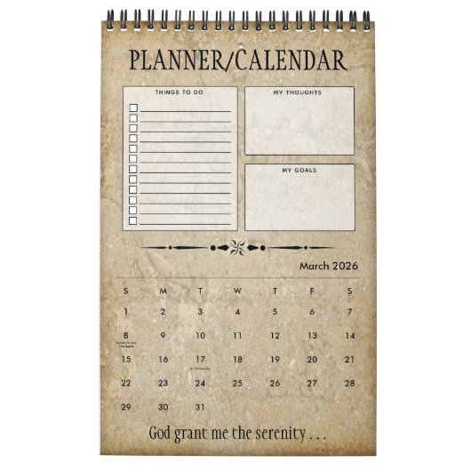 Personalisierter Pfarrer Erholung Geschenkplaner Kalender (Mär 2026)