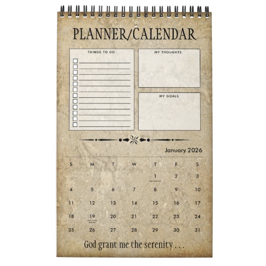 Personalisierter Pfarrer Erholung Geschenkplaner Kalender (Jan 2026)