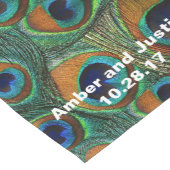 Personalisierter Pfau-Feder-Druck-Tabellen-Läufer Kurzer Tischläufer (Ecke)