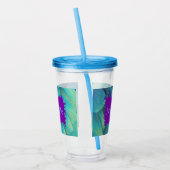 Personalisierter Pfauenfedercup mit Lid & Strahl Acryltrinkbecher (Links)