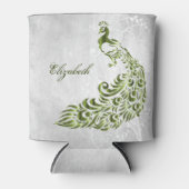 Personalisierter Pfauenkühler Dosenkühler (Vorderseite)