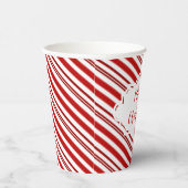 Personalisierter Pfefferminzkerzenstreifen Pappbecher (Rechts)