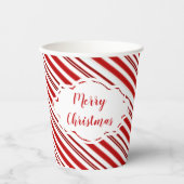 Personalisierter Pfefferminzkerzenstreifen Pappbecher (Vorderseite)