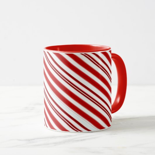 Personalisierter Pfefferminzkerzenstreifen Tasse (VorderseiteRechts)