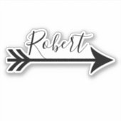 Personalisierter Pfeil Aufkleber (Vorderseite)