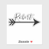 Personalisierter Pfeil Aufkleber (Blatt)