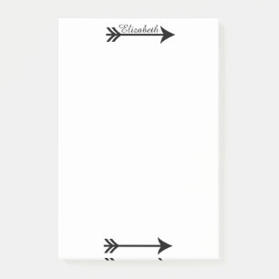 Personalisierter Pfeil Post-it Klebezettel