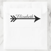 Personalisierter Pfeil Rechteckiger Aufkleber (Tasche)