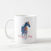 Personalisierter Pferde-Blumen-Schmetterlings-Bech Kaffeetasse (Links)
