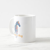 Personalisierter Pferde-Blumen-Schmetterlings-Bech Kaffeetasse (Vorderseite Links)