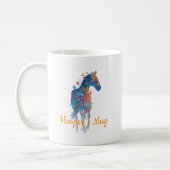 Personalisierter Pferde-Blumen-Schmetterlings-Bech Kaffeetasse (Links)