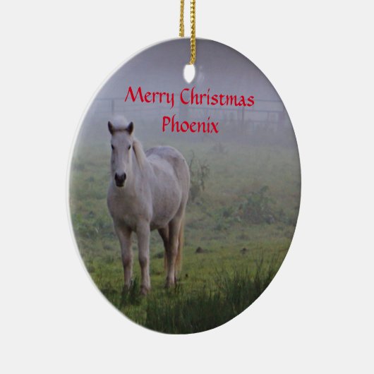 Personalisierter Pferdefreund Weihnachtsschmuck (Rechts)