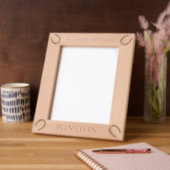 Personalisierter Pferdename Pferdehufe Geätzte Rahmen (Links)