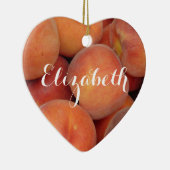 Personalisierter Pfirsich Keramikornament (Rechts)