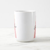 Personalisierter Pfirsich-Monogramm-Tassengeschirr Kaffeetasse (Mittel)