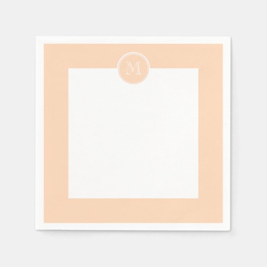 Personalisierter Pfirsichpuff, hautfarben Serviette (Vorderseite)
