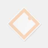 Personalisierter Pfirsichpuff, hautfarben Serviette (Ecke)