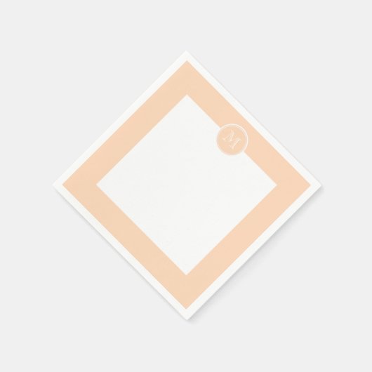 Personalisierter Pfirsichpuff, hautfarben Serviette (Ecke)