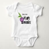 Personalisierter Pflaumenadorable Baby Bodysuit Baby Strampler (Vorderseite)