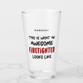 Personalisierter Phantastischer Feuerwehrmann Feue Glas (Vorderseite)