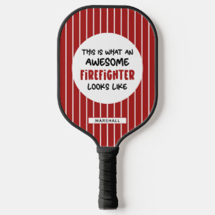 Personalisierter Phantastischer Feuerwehrmann Feue Pickleball Schläger