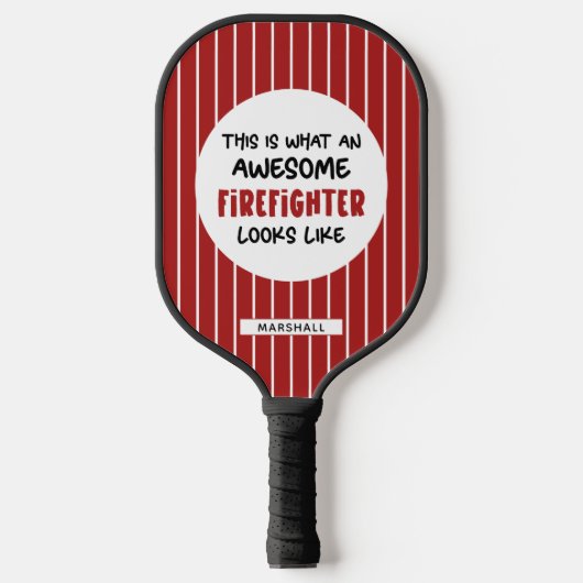 Personalisierter Phantastischer Feuerwehrmann Feue Pickleball Schläger (Vorderseite)